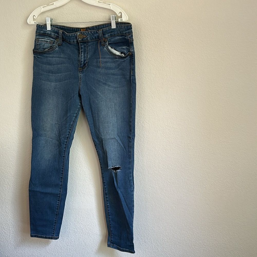 Kut from the Kloth NWOT skinny ankle jeans distressed SZ 14